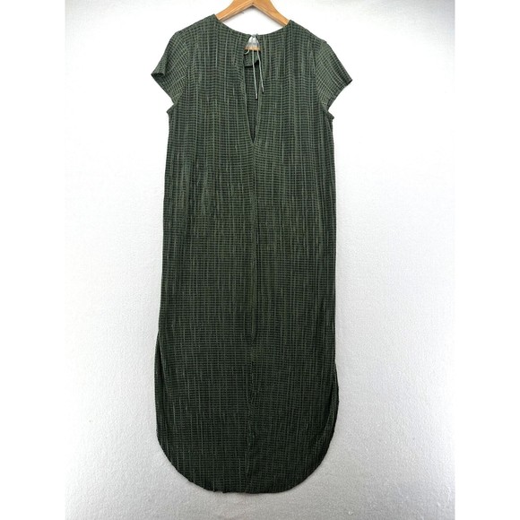 Sabina Musayev Renaissance Dress Size XS Green Textured Relaxed Fit Keyhole Midi - Picture 9 of 13